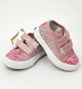 Vicco - Velcro Sequin Shoes - Pink (Turkish Shoes) - Image 3