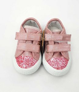 Vicco - Velcro Sequin Shoes - Pink (Turkish Shoes) - Image 4
