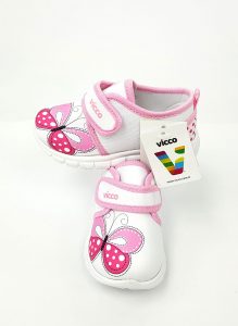 Vicco - Butterfly Velcro Shoes - White  (Turkish Shoes) - Image 2