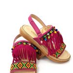Vicco - Fringe Sandals - Fuchsia - Hanse shoes