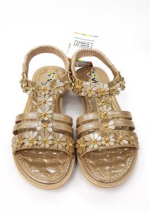 Vicco - Beaded Bow Ballet Shoes - Gold (Turkish Shoes) - Image 2