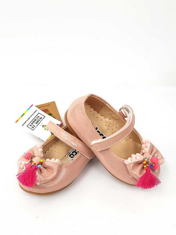 Vicco - Beaded Bow Ballet Shoes - Powde - Hanse shoes