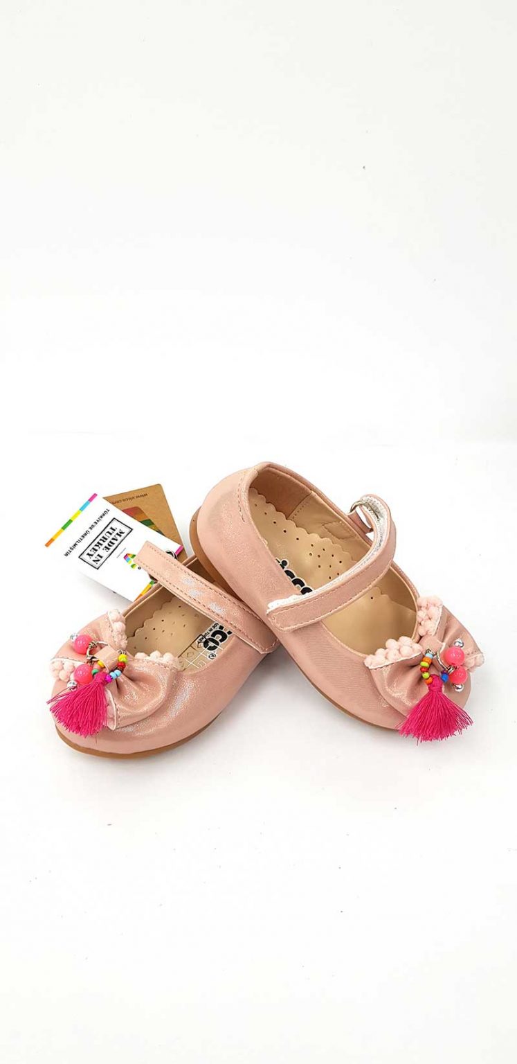 Vicco - Beaded Bow Ballet Shoes - Powde - Hanse shoes