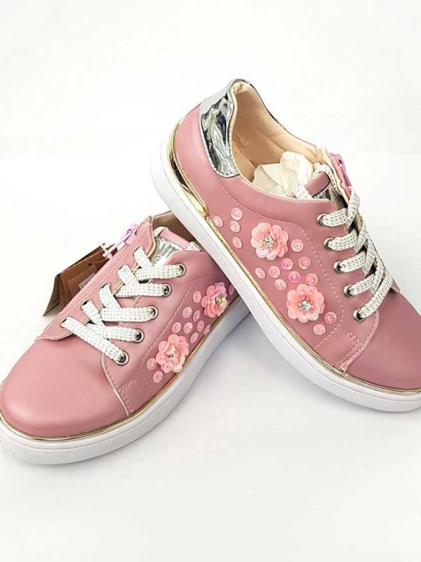 Vicco - Flower Detail Shoes - Pink - Hanse shoes