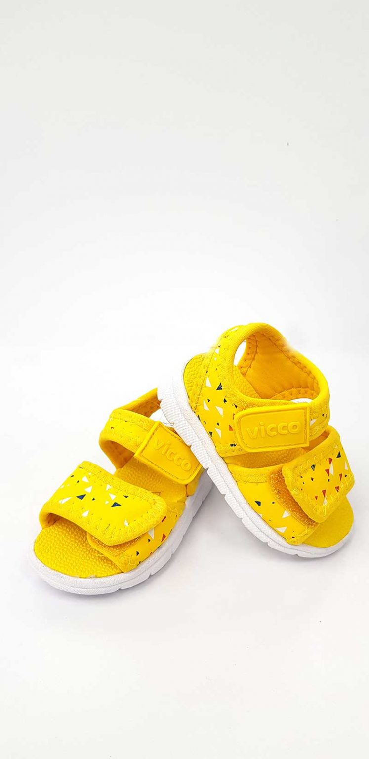 Vicco - Triangle Pattern Sandals - Yellow - Hanse shoes