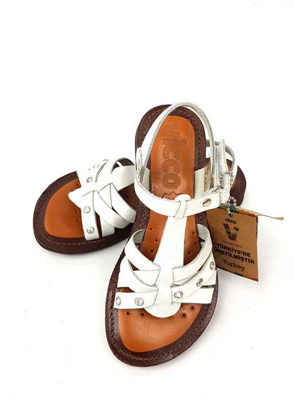 Vicco - Strappy Sandals - White - Hanse shoes