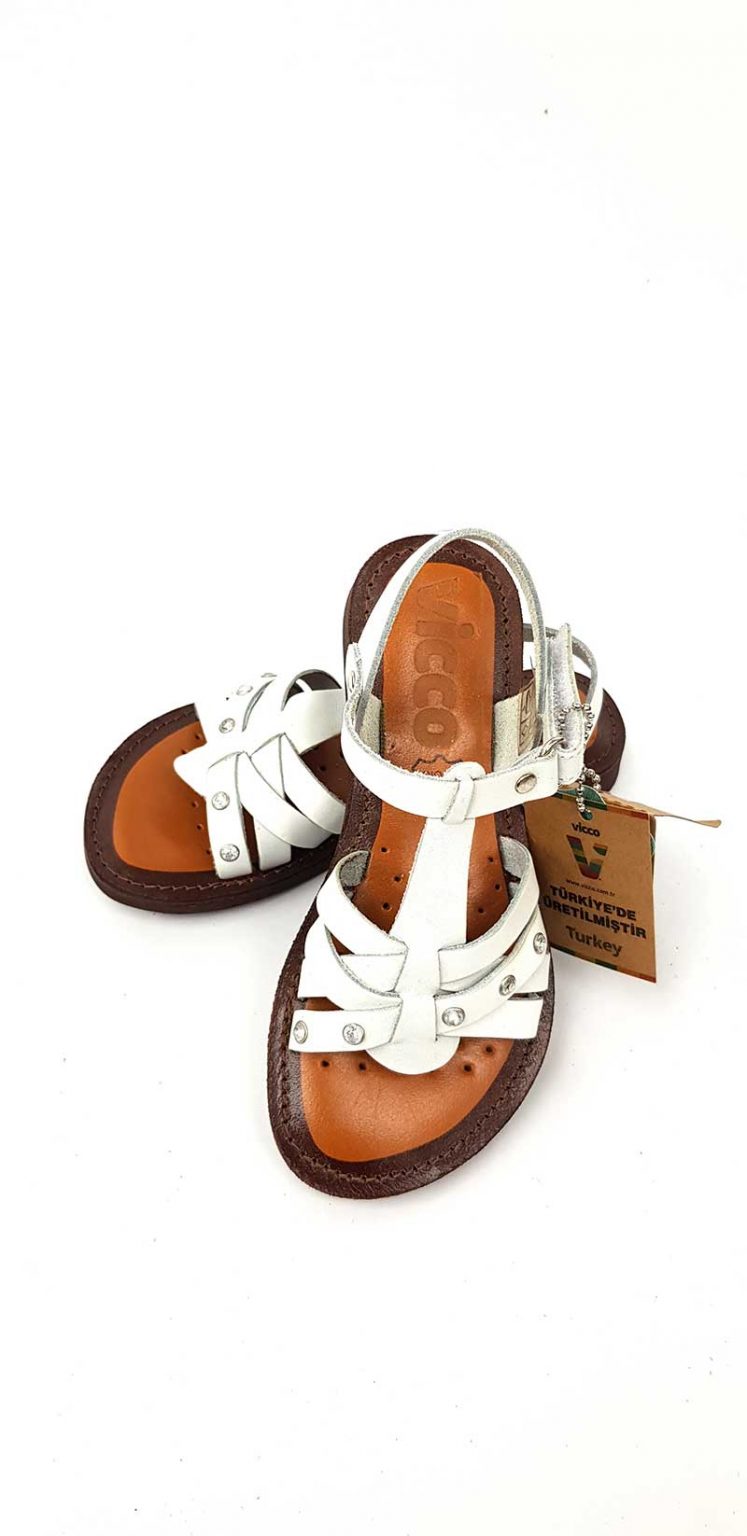 Vicco - Strappy Sandals - White - Hanse shoes