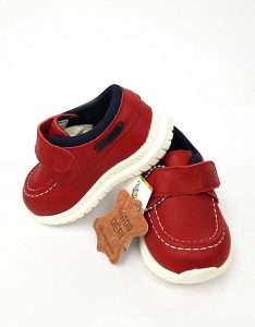 Vicco - Velcro Leather Shoes - Red (Turkish Shoes) - Image 4