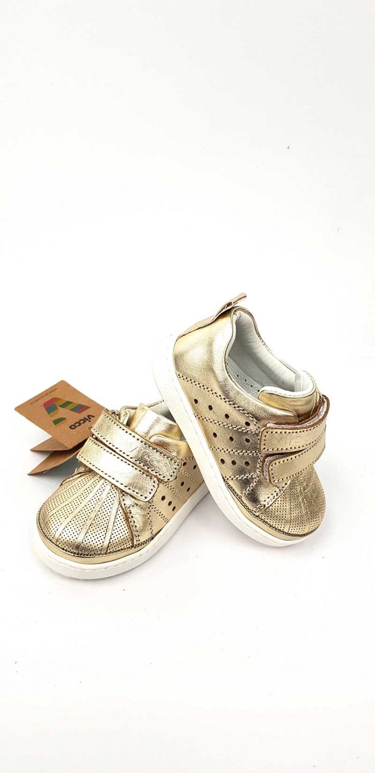 Vicco - Leather Baby Foot - Gold - Hanse shoes