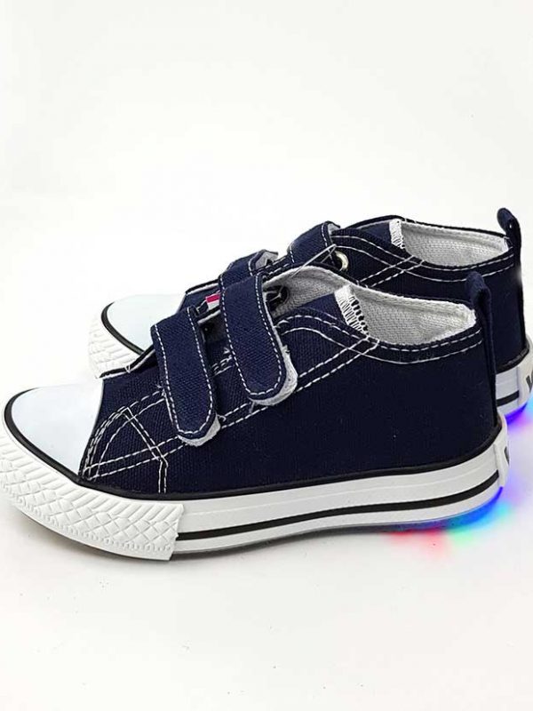 Velcro Canvas Sneaker - Navy - Hanse shoes