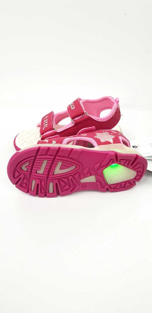 Flower Pattern Lighted Sandals - Fuchsia (Turkish Shoes) - Image 2