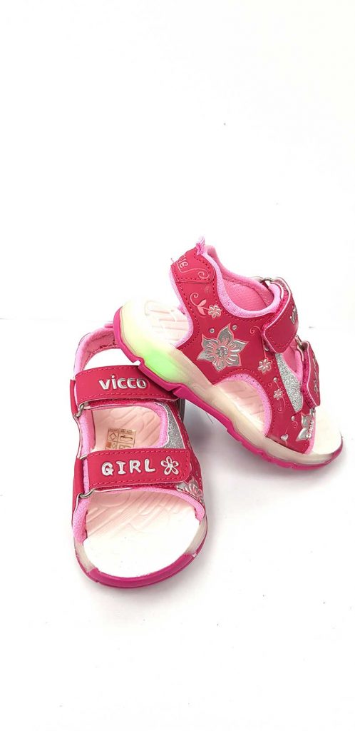 Flower Pattern Lighted Sandals - Fuchsia (Turkish Shoes) - Image 4