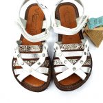 Strappy Sandals - White/Silver (Turkish Shoes)