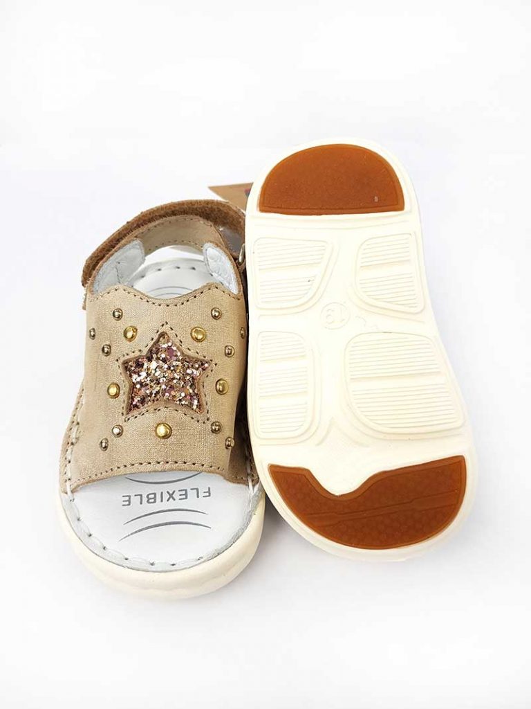 First Step Sandals - Gold - Hanse shoes