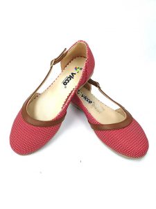 Leather outlined Ballet Shoes- Red (Turkish Shoes) - Image 3