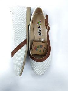Leather outlined Ballet Shoes- White (Turkish Shoes) - Image 2
