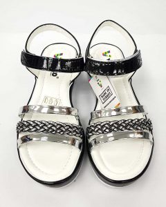 Braid Pattern Sandals - Black (Turkish Shoes) - Image 2