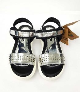 Square Pattern Sandals - Silver (Turkish Shoes) - Image 3