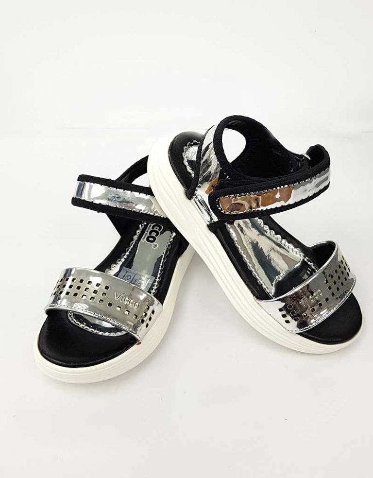 Square Pattern Sandals - Silver - Hanse shoes