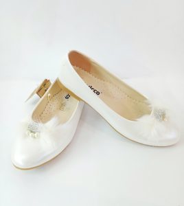 Fluff Bowed Ballet Shoes- White (Turkish Shoes) - Image 4