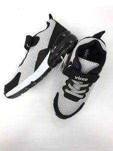 Lace-Up Velcro Sport Shoes - Gray/Black (Turkish Shoes) - Image 2
