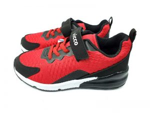 Lace-Up Velcro Sport Shoes - Red/Black (Turkish Shoes) - Image 2