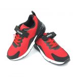 Lace-Up Velcro Sport Shoes - Red/Black - Hanse shoes