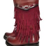Leather Finge Boots-Red - Hanse shoes