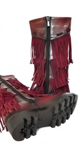 Leather Finge Boots-Red (Turkish Shoes) - Image 4